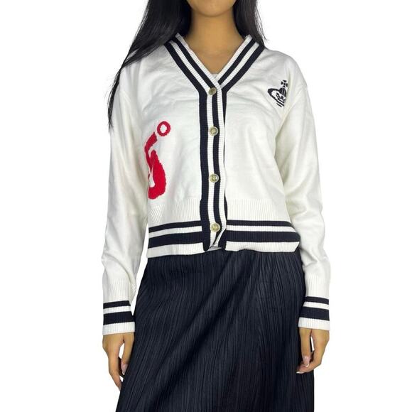 Vivienne Westwood Anglomania Heart Striped Cardigan
